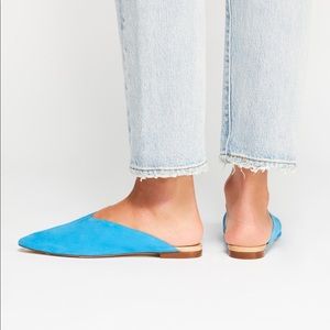 Free people blue suede Callie flat